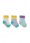 Biorganic Rainbow Unisex 3lü Çorap 68406 Kız