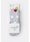 Bebek Organic Mom and Dad Külotlu Çorap Gri