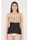 Kadın Siyah Tül Detaylı Agraflı Bel Korsesi 2109-S10