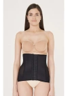 Kadın Siyah Tül Detaylı Agraflı Bel Korsesi 2109-S10