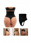 Yüksek Bel Karın Toparlayıcı Slip String Kadın Toparlayıcı Tanga Korse Siyah