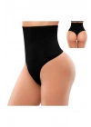 Yüksek Bel Karın Toparlayıcı Slip String Kadın Toparlayıcı Tanga Korse Siyah