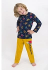 Erkek Çocuk Lacivert Uzun Kol Pijama Takım Rp1877-2 21k