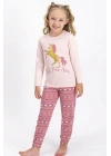 Kız Çocuk Pembe Pijama Takımı