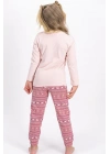 Kız Çocuk Pembe Pijama Takımı