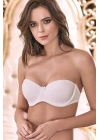 Kadın Bej Balenli Destekli Push-up Kaplı Straplez Sütyen 1505