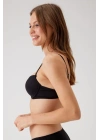 Balenli Desteksiz Micro Sütyen Siyah 6040