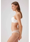 Kadın Ekru 4030 Madrid Balenli Desteksiz Dantelli Sütyen Takım