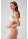 Kadın Ekru 4032 Balenli Destekli Straplez Sütyen Takım