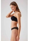 Kadın Siyah 4741 Balenli Soft Push Up Straplez Sütyen Takım
