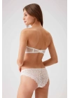 Kadın Ekru 4741 Balenli Destekli Straplez Sütyen Takım