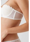 Kadın Ekru 4741 Balenli Destekli Straplez Sütyen Takım
