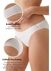 Kadın 5li Ekonomik Paket Beyaz 2050 No Show Pamuklu Basic Bikini Slip