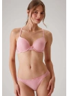 Şeker Pembe 4722 Lyon Balenli Double Push Up Dantel Sırt Detaylı Fantezi Iç Çamaşır Takımı