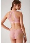 Şeker Pembe 4722 Lyon Balenli Double Push Up Dantel Sırt Detaylı Fantezi Iç Çamaşır Takımı