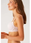 Kadın Pudra 6208 Ekstra Push Up Dolgulu Dantelli Sütyen
