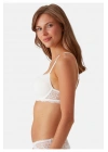 Kadın Ekru 6208 Ekstra Push Up Dolgulu Dantelli Sütyen