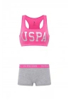 U.S. Polo Assn. USPA Baskılı Sporcu Büstiyer Ve Şort Takımı MEr6.gGJJ6.puk2QX/El6.W4y