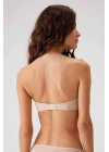 Kadın Ten 6025 Pisa Balenli Destekli Straplez Sütyen (TAK - ÇIKAR ASKILI)