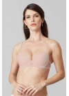 Kadın Pudra 6221 Lyon Balenli Double Push Up Ekstra Dolgulu Dantelli Tak-çıkar Askılı Sütyen