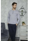 7421 Erkek Battal Pijama Takım Gri