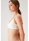 Kadın Inci 6224 Balenli Desteksiz Toparlayıcı Dantelli Kalın Askılı Minimizer Sütyen