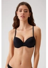 Kadın Siyah 6010 Balenli Desteksiz Micro Sütyen