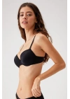 Kadın Siyah 6010 Balenli Desteksiz Micro Sütyen