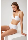 Kadın Beyaz 6045 Milan Push Up Dolgulu Micro Sütyen (TAK - ÇIKAR ASKILI)