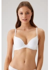 Kadın Beyaz 6101 Rome Balenli Destekli Micro Sütyen(ÇIKARILABİLİR VE AYARLANABİLİR ASKILI)