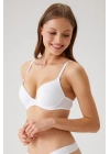 Kadın Beyaz 6101 Rome Balenli Destekli Micro Sütyen(ÇIKARILABİLİR VE AYARLANABİLİR ASKILI)