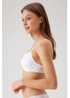 Kadın Beyaz 6101 Rome Balenli Destekli Micro Sütyen(ÇIKARILABİLİR VE AYARLANABİLİR ASKILI)