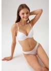 Kadın Beyaz 6101 Rome Balenli Destekli Micro Sütyen(ÇIKARILABİLİR VE AYARLANABİLİR ASKILI)