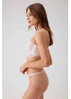 Kadın Pudra 4736 Desteksiz Straplez Sütyen Takım