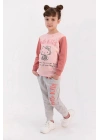 Lisanslı Pudra Kız Çocuk Eşofman Takımı