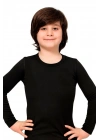 Erkek Çocuk Siyah Uzun Kollu Termal Fanila İçlik 371