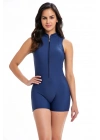 Kadın Sıfır Kol Lacivert Yüzücü Mayo 3130