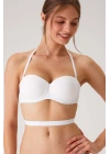 6027 Beyaz Pisa Push Up Straplez Multi Function Mikro Sütyen Askı Hediyeli