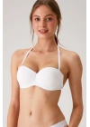 6027 Beyaz Pisa Push Up Straplez Multi Function Mikro Sütyen Askı Hediyeli