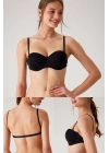Kadın 6027 Pisa Destekli Push-up Straplez Multi Function Sütyen Siyah