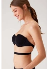 Kadın 6027 Pisa Destekli Push-up Straplez Multi Function Sütyen Siyah