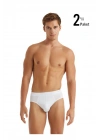Erkek Slip Külot 2li Paket Loose Fit 9625 - Beyaz