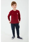 Lisanslı Classic Bordo Erkek Çocuk Eşofman Takım