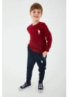 Lisanslı Classic Bordo Erkek Çocuk Eşofman Takım