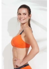 Kadın Turuncu İnce Askılı Bikini Üstü