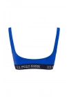Kadın Saks Mavi U Yaka Bralet Bikini Üstü