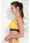 Kadın Sarı U Yaka Bralet Bikini Üst