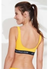 Kadın Sarı U Yaka Bralet Bikini Üst