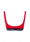 Kadın Kırmızı U Yaka Bralet Bikini Üst