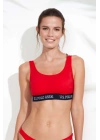 Kadın Kırmızı U Yaka Bralet Bikini Üst
